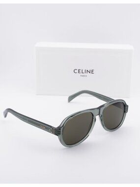 Celine CL40298I 93E Aviator Sunglasses - Green / Brown